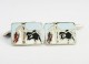 Boutons de manchette email cloisonné matador de taureaux