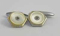 Boutons de manchette1920 avec cabochon de cristal