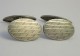 Boutons de manchette a faces guillochées en maillechort 1930