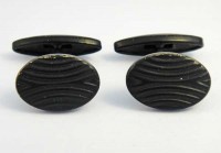 Boutons de manchette metal peint noir