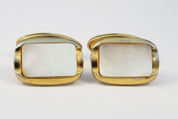 Paire De Boutons De Manchette Louis Féraud Vintage | Dorés, Poinçons | Jamais Portés | Occasion Très Bon état