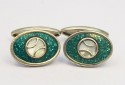 Boutons de manchette 1930 celluloïd pailleté
