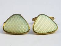 Boutons de manchette nacre 1950 triangulaires