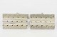 Bouton de manchette JXC or blanc