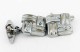 Boutons de manchette 1940 en metal blanc