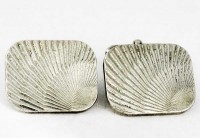 Gros boutons de manchette argent massif MECAN 1970