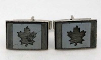 Boutons de manchette feuille d'érable du Canada