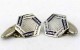 Boutons de manchette anglais 1930 en argent