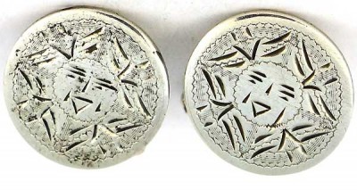 Boutons de manchette vintage mexicains en argent