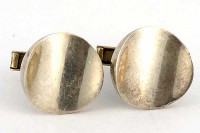 Boutons de manchette vintage à faces en argent 925 inspirés de Georg Jensen