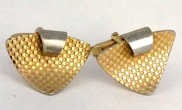 Boutons De Manchette Vintage En Or - Dorés, Occasion, Pour Un Look Classe Et Rétro